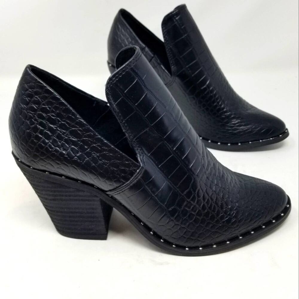 Very J New Black Ankle Booties Western comfortable Women Size 10 New without Box